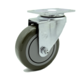 Service Caster 4 Inch Gray Polyurethane Wheel Swivel Top Plate Caster SCC-20S414-PPUB-TP2